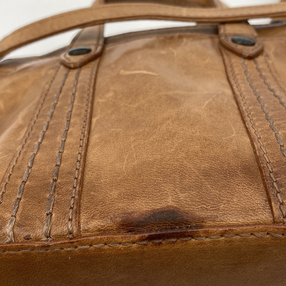 Frye Melissa Mini Shopper Cognac Small Crossbody Purse - Picture 13 of 14